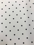 100% Polyester Print - Black Spot on Cream J845