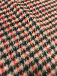 Sparkly Brushed Houndstooth Wool Mix - Blush