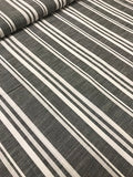100% Cotton - Grey/White Stripe