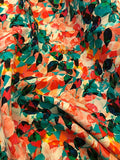 100% Viscose -Multi Colour Leaves- Little Johnny
