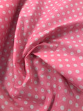 Pea Spot Poly Cotton- Pink