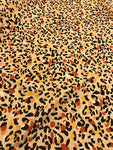 100% Viscose - Leopard Print Orange