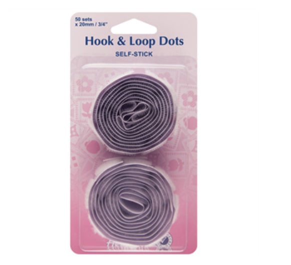Hook & Loop dots - White