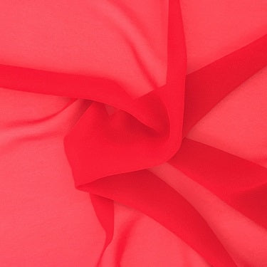 100% Polyester Chiffon - Red