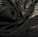 100% Polyester Georgette - Black