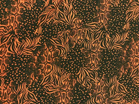 Polyester Print - Black & Rust Snakeskin C19673