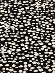 Polyester Print - Black/White Blur Spot