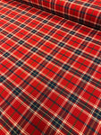 Cotton Metallic Tartan- Red/Navy