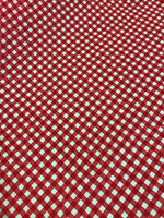 1/4" Gingham - Red