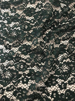 100% Polyester Corded Lace - Forest Green