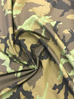 Polyester Cotton Showerproof Camouflage- Khaki