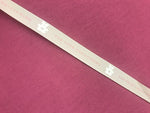 Christening Ribbon- Pink Script on Natural Tape  15mm