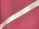 Congratulations Satin Ribbon- Pink on White 25mm