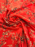 Chinese Brocade - Red & Black