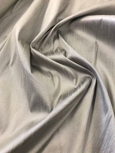 100% Polyester Dupion- Silver 2099