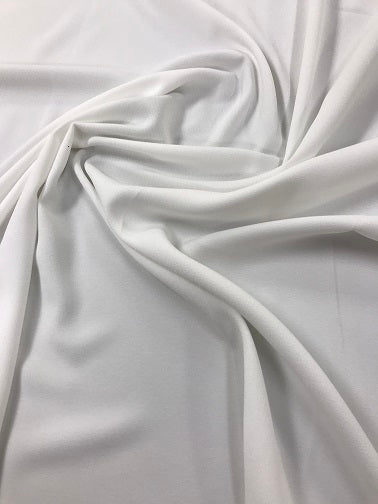 100% Polyester Satin Back Crepe - White