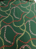 Polyester Chain Print Satin-Green