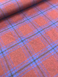 Pure New Wool- Wine/Blue Check #59