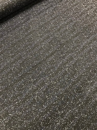 Navy Glitter Effect Cotton