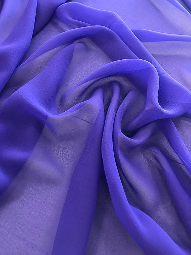 100% Polyester Chiffon Crepe- Purple