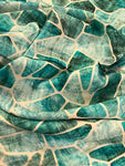 100% Viscose Poplin- Abstract Blues