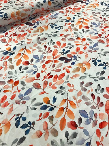 100% Viscose Poplin- White Petal