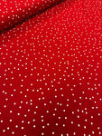 100% Viscose - White Spot on Red 031/D