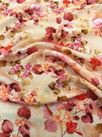 100% Viscose- Midsummer Leaves Apricot