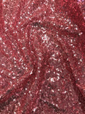 100% Polyester Sequin Tulle- Dusky Pink