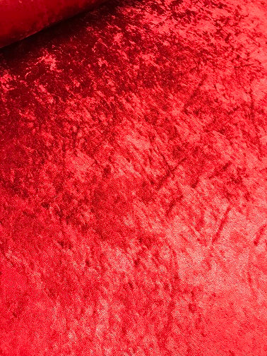 Crushed Velour - Dark Red