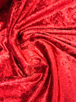 Crushed Velour - Dark Red