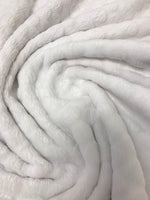 100% Polyester Dimple Fleece- White