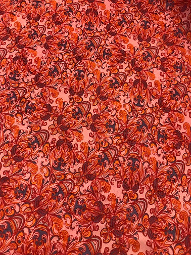 100% Viscose -Pink Art Nouveau- Little Johnny
