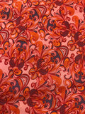 100% Viscose -Pink Art Nouveau- Little Johnny