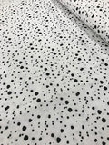 100% Cotton Ink Spots Double Gauze- White