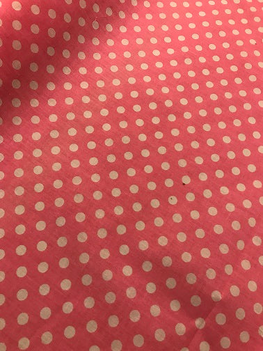 Pea Spot Poly Cotton- Pink