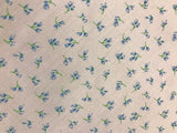 Ditsy Flower Bunches PolyCotton- Blue