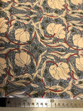 100% Cotton- Blue Art Nouveau Floral
