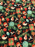 Christmas Poly Cotton- Nutcracker- Navy