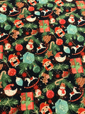 Christmas Poly Cotton- Nutcracker- Navy