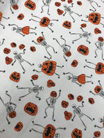 Halloween Poly Cotton- Spooky Skeletons