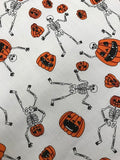 Halloween Poly Cotton- Spooky Skeletons