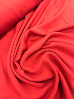 Polyester Linen Look- Samba Red
