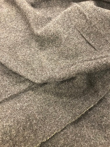 Brushed 100% wool suiting- Dark Grey