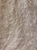 100% Cotton Embroidered Lawn- Rose