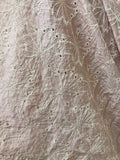 100% Cotton Embroidered Lawn- Rose