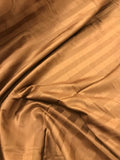 Brown Satin Stripe Poly Cotton Sheeting