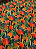 100% Cotton Poplin- Black Multi Floral