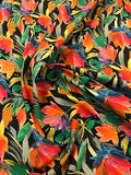 100% Cotton Poplin- Black Multi Floral