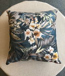 Blue Fauna Velvet Cushion Cover 18" x 18"